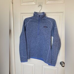 Patagonia Women's Better Sweater 1/4-Zip Fleece Heathered Blue Size Medium